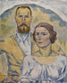Selbstporträt des Künstlers mit seiner Frau - August Babberger — Ansicht des Kunstwerks