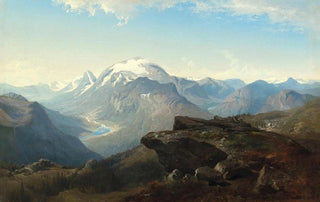 August Becker - A Mountain Landscape.webp