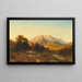 Blick auf den Untersberg bei Dämmerung - August Becker — gerahmtes Bild an der Wand