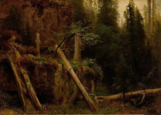 August Cappelen - Landscape Study with decaying Trees.webp