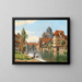 Nuremberg, Blick auf die Synagoge vom Fluss Pegnitz - August Fischer — gerahmtes Bild an der Wand