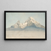 Der Watzmann aus Nordostansicht und einige Skizzen eines Berges - August Heinrich — gerahmtes Bild an der Wand