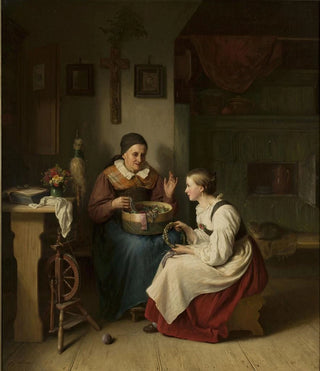 August Heinrich Niedmann - Grandmother with her granddaughter.webp