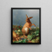 Ein Hase im Feld - August Heyn — gerahmtes Bild an der Wand