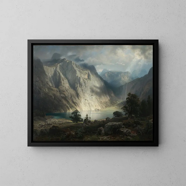 Lac d'Obersee près de Berchtesgaden - August Leu — gerahmtes Bild an der Wand