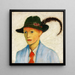 Junge mit Federhut - August Macke — gerahmtes Bild an der Wand