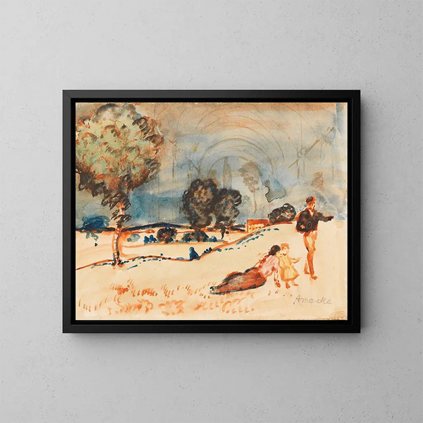 Partie de campagne - August Macke — gerahmtes Bild an der Wand