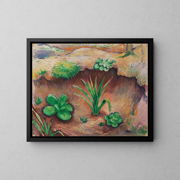 Kleine Pflanzen im Wald - August Macke — gerahmtes Bild an der Wand