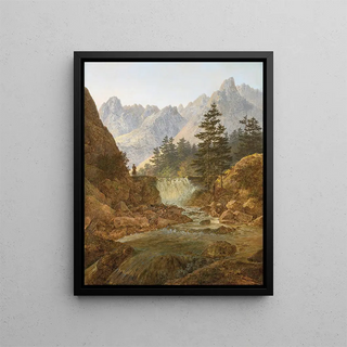 August Piepenhagen - Gebirgslandschaft Mit Wanderer.webp