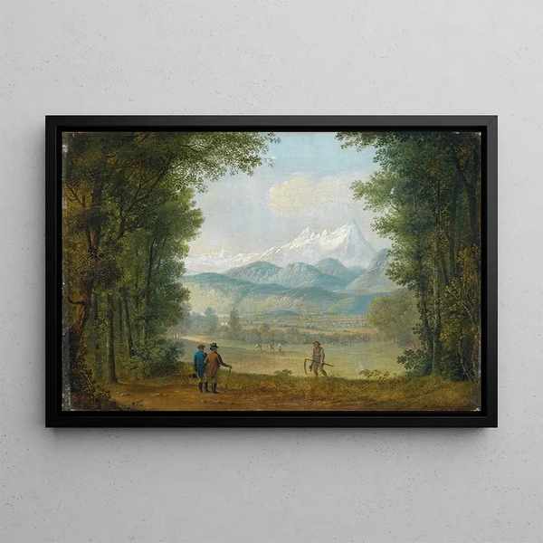 August Piepenhagen - Wanderer vor weiter Landschaft.webp