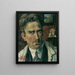 Selbstporträt - August Rieger — gerahmtes Bild an der Wand
