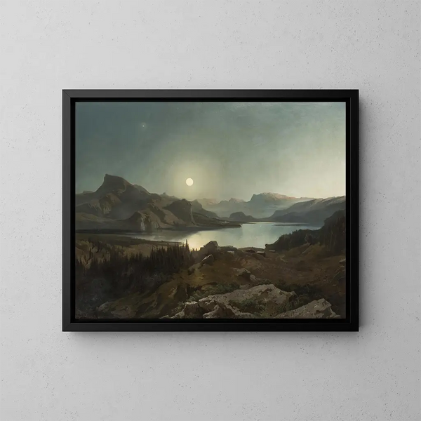 Lac alpin - August Schaeffer von Wienwald — gerahmtes Bild an der Wand