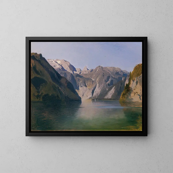 Ansicht des Königssees - August Schaeffer von Wienwald — gerahmtes Bild an der Wand