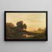 Landschaft des Abends - August Seidel — gerahmtes Bild an der Wand