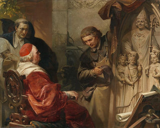August von Kreling - Des Dombaumeisters Prsentation beim Bischof.webp