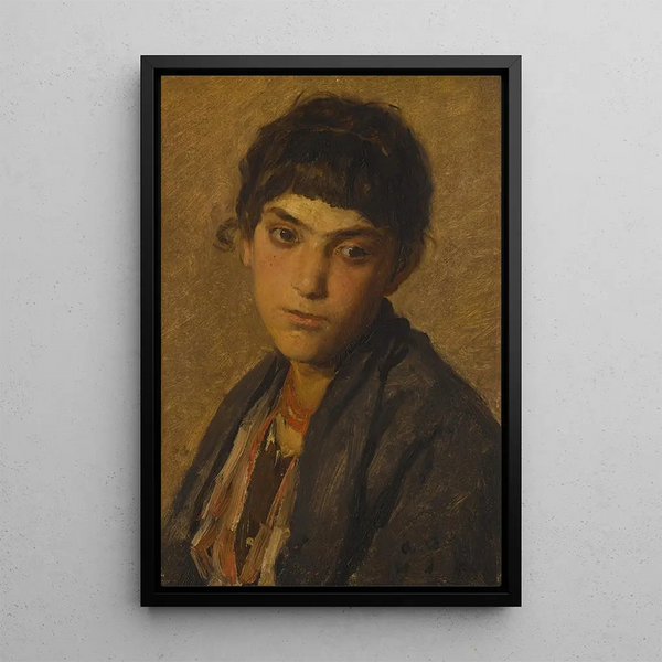 Eine nachdenkliche Pause - August von Pettenkofen — gerahmtes Bild an der Wand