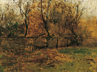August von Pettenkofen - Der Garten des Malers Franz von Lenbach in Mnchen.webp
