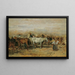 Markt auf dem Pferdemarkt in Szolnok II - August von Pettenkofen — gerahmtes Bild an der Wand