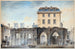 Ansicht der alten Fassade des Hôtel-Dieu nach dem Brand von 1772 - Auguste Sébastien Bénard — Ansicht des Kunstwerks
