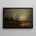 Sonnenuntergang in den Niederlanden - Auguste Anastasi — gerahmtes Bild an der Wand