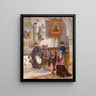 Auguste Dutuit - Catchisme dans une glise.webp