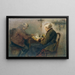 Altes Bauernpaar am Tisch - Auguste Schepp — gerahmtes Bild an der Wand