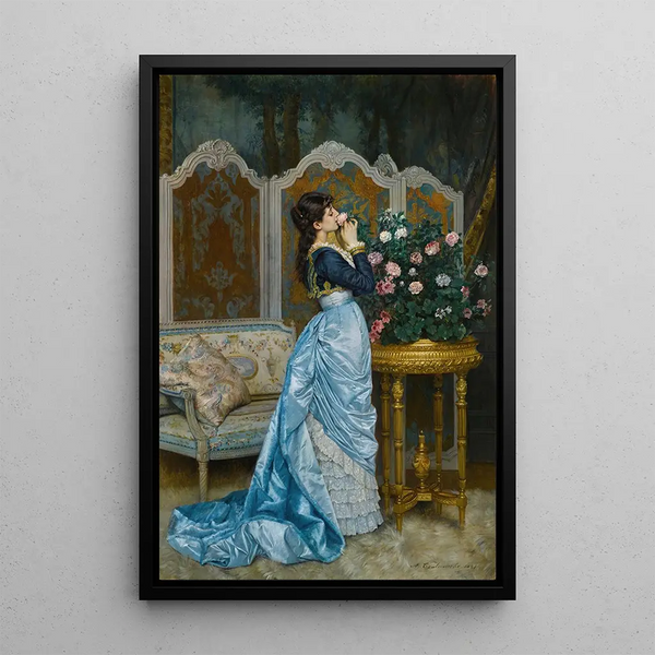 Träumerei - Auguste Toulmouche — gerahmtes Bild an der Wand