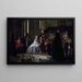 L'Empereur, die Kaiserin und der kaiserliche Prinz besuchen eine Waisenhaus in Fontainebleau - Auguste Victor Pluyette — gerahmtes Bild an der Wand