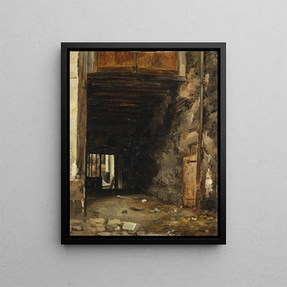 Auguste Xavier Leprince - The Entrance of a Courtyard.webp