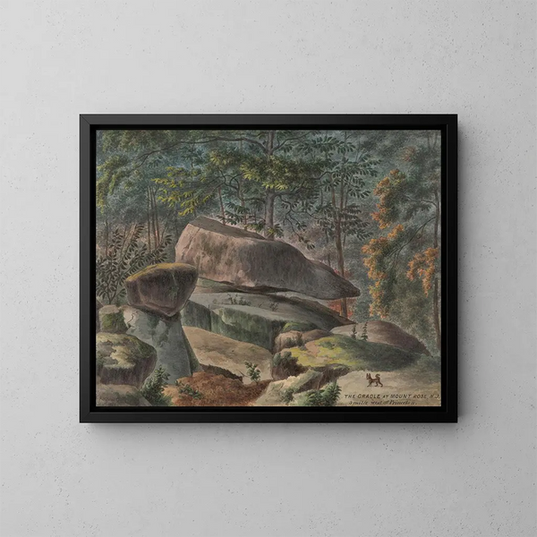 Wiegenbett am Mount Rose, NJ, 3 Meilen westlich von Princeton - Augustus Kollner — gerahmtes Bild an der Wand