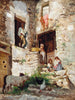 Spielen auf den Stufen einer italienischen Villa - Aurelio Tiratelli — Ansicht des Kunstwerks