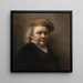 Selbstporträt - Rembrandt van Rijn — gerahmtes Bild an der Wand