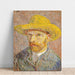 Reproduktion des Gemäldes Selbstporträt mit Strohhut - Vincent van Gogh