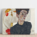 Reproduktion des Gemäldes Egon Schiele Selbstporträt mit einer chinesischen Laternenpflanze als