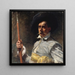 Selbstporträt in Kostüm des 17. Jahrhunderts - Albert Edelfelt — gerahmtes Bild an der Wand