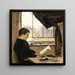 L Selbstporträt beim Lesen im Atelier, auch bekannt als L'Étudiant - Émile Friant — gerahmtes Bild an der Wand