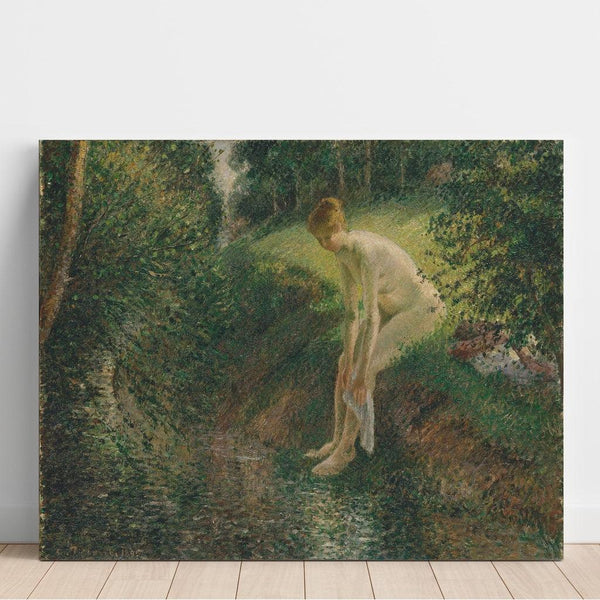 Reproduktion des Gemäldes Badende im Wald - Camille Pissarro