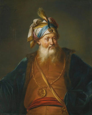 Balthasar Beschey - A Turbaned Man In Oriental Dress.webp
