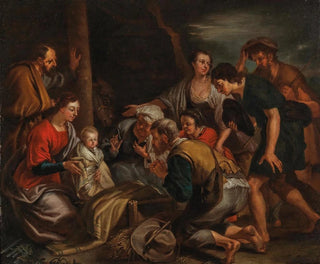 L'Adoration des bergers - Balthasar Beschey — Ansicht des Kunstwerks