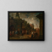 Theater im Freien in der Hof in Antwerpen - Balthasar van den Bossche — gerahmtes Bild an der Wand