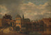 Ansicht der Stadt Haarlem, aufgenommen vom Fluss Spaarne, zeigt das Eendjespoort - Balthasar van der Veen — Ansicht des Kunstwerks