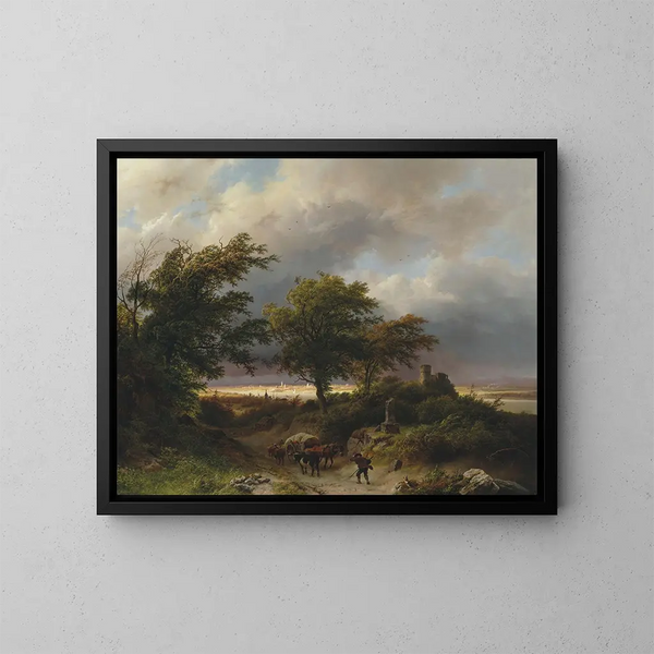 Ein bewaldeter Landschaft - Barend Cornelis Koekkoek — gerahmtes Bild an der Wand