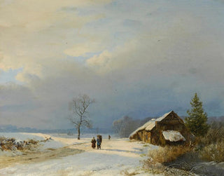 Winter niederländisch im Gooi - Barend Cornelis Koekkoek — Ansicht des Kunstwerks
