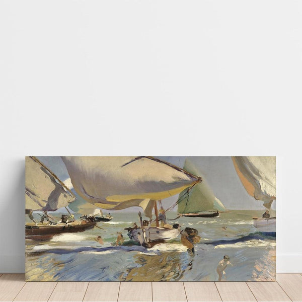 Reproduktion des Gemäldes Boote am Strand - Joaquín Sorolla