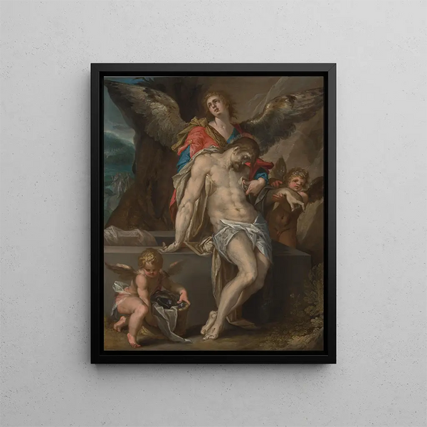 Bartholomaeus Spranger - Engelen dragen het lichaam van Christus Engelenpiet.webp