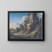Landschaftliches, kursives Gemälde mit Gebäuden und einem Hirten, der Flöte spielt - Bartholomeus Breenbergh — gerahmtes Bild an der Wand