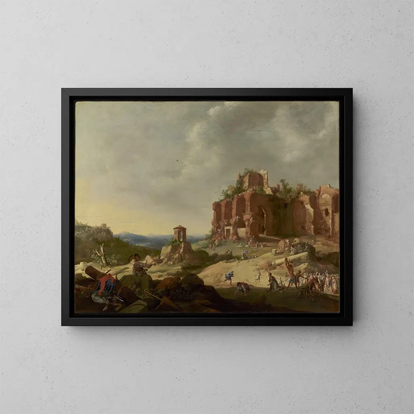 Die Steinigung des heiligen Stephanus - Bartholomeus Breenbergh — gerahmtes Bild an der Wand
