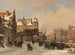 Winteransicht der Stadt - Bartholomeus Johannes van Hove — Ansicht des Kunstwerks