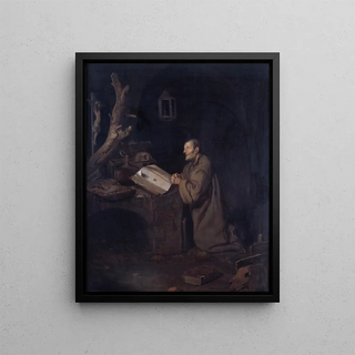 Bartholomeus Maton - A Hermit at Prayer.webp