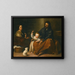 Die Heilige Familie in einem Interieur - Bartolomé Esteban Murillo — gerahmtes Bild an der Wand